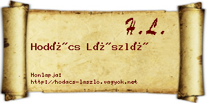 Hodács László névjegykártya
