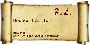 Hodács László névjegykártya