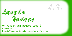 laszlo hodacs business card