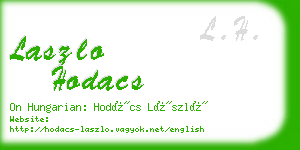 laszlo hodacs business card